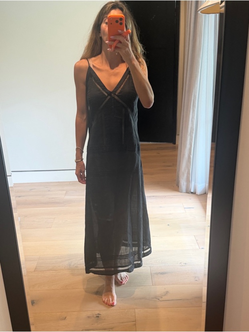 Black V-Neck Sleeveless Maxi Dress